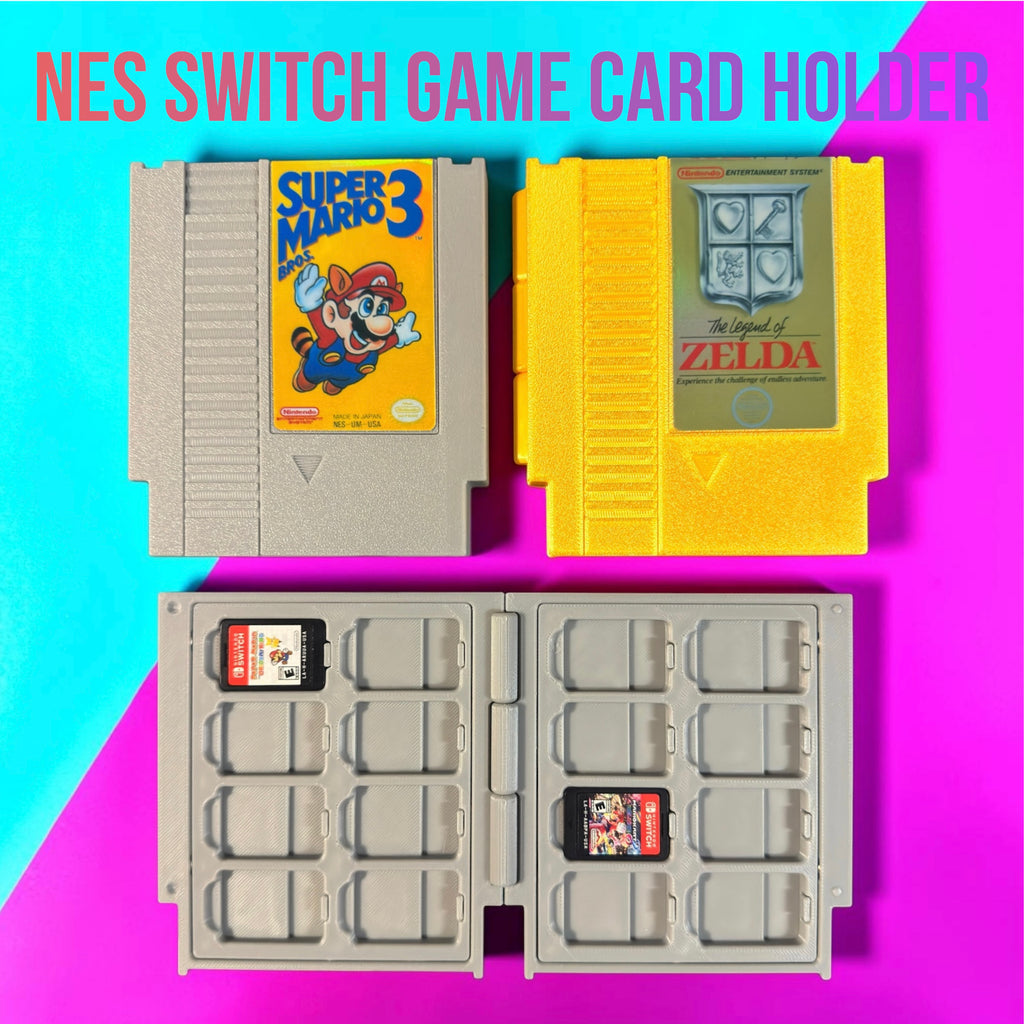 Custom Retro Inspired Switch/Switch 2 Game Card Holder NES Edition