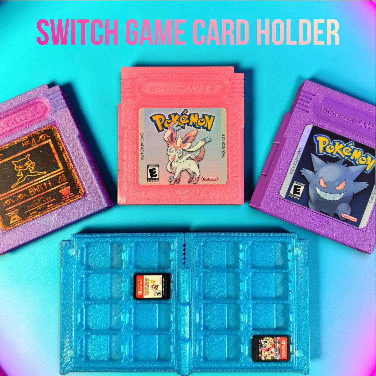 Custom Retro Inspired Switch/Switch 2 Game Card Holder