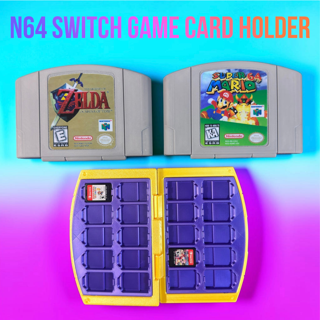 Custom Retro Inspired Switch/Switch 2 Game Card Holder N64 Edition