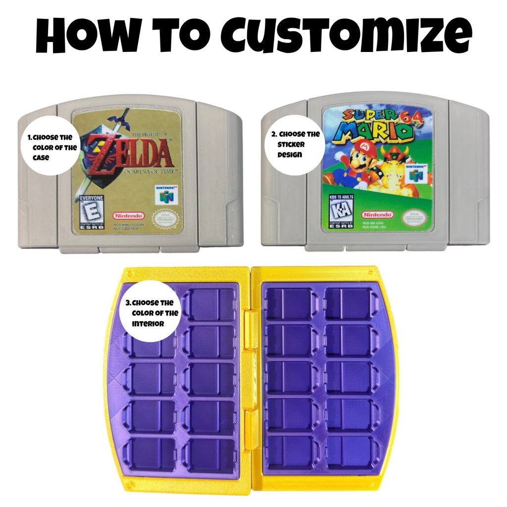 Custom Retro Inspired Switch/Switch 2 Game Card Holder N64 Edition