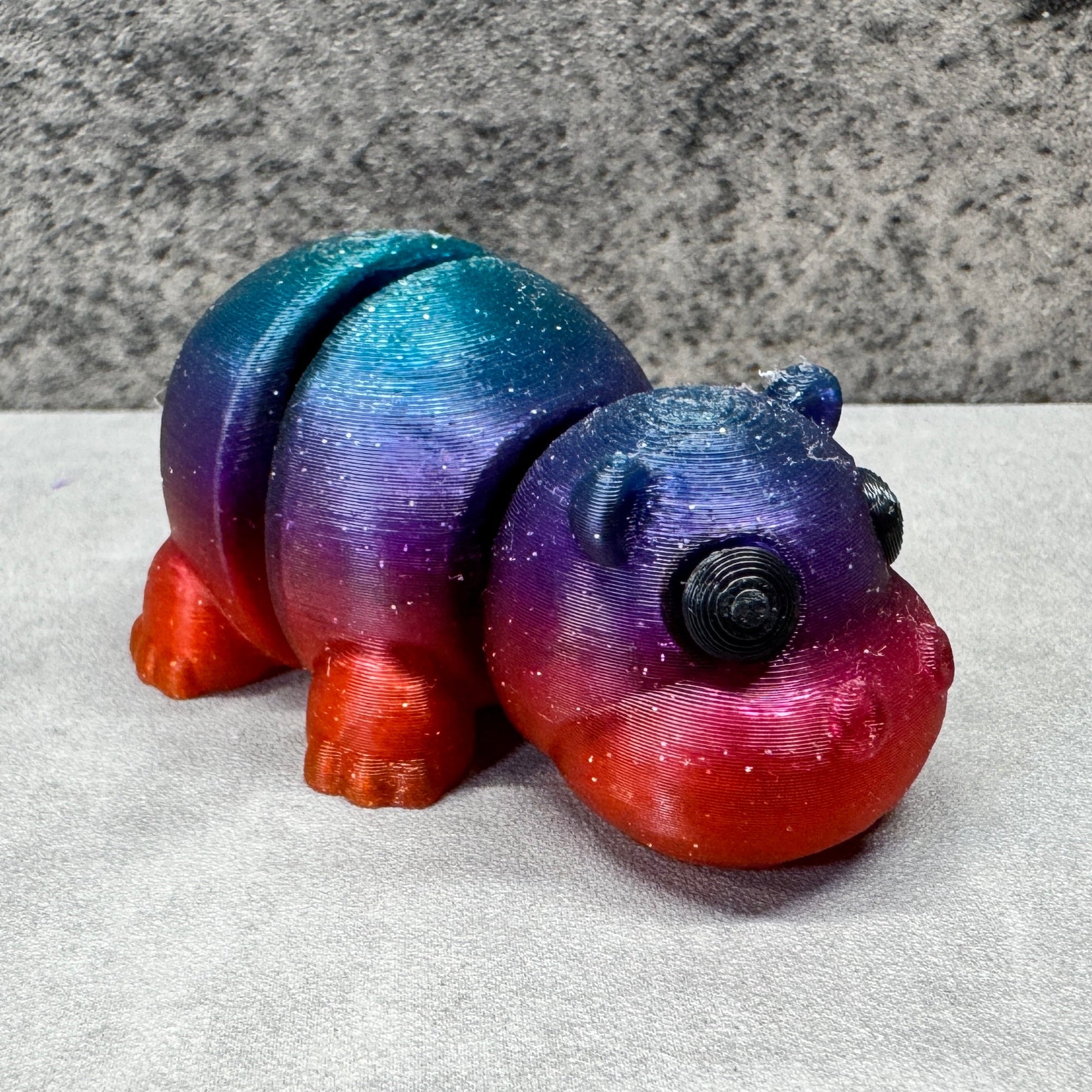 Hippo (Rainbow Glitter)