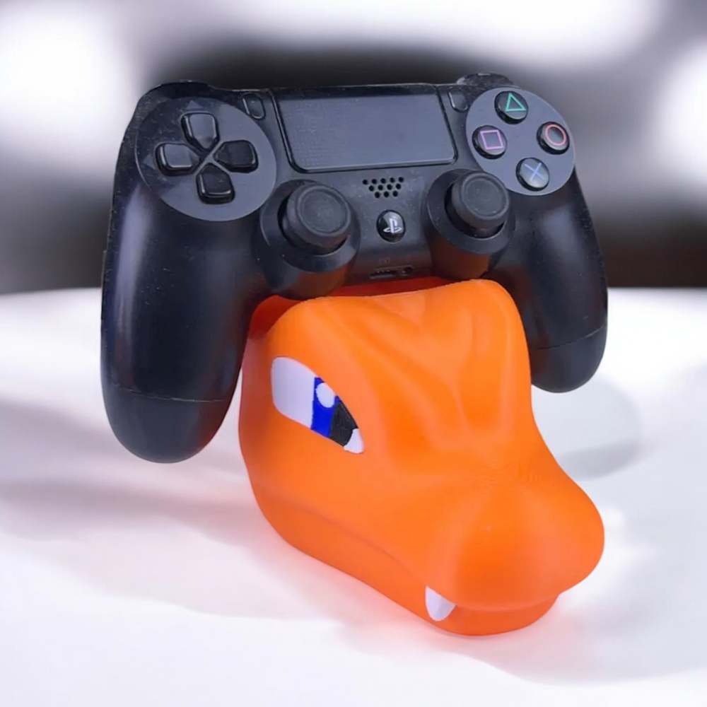 Video Game Controller Stand - Orange Dragon