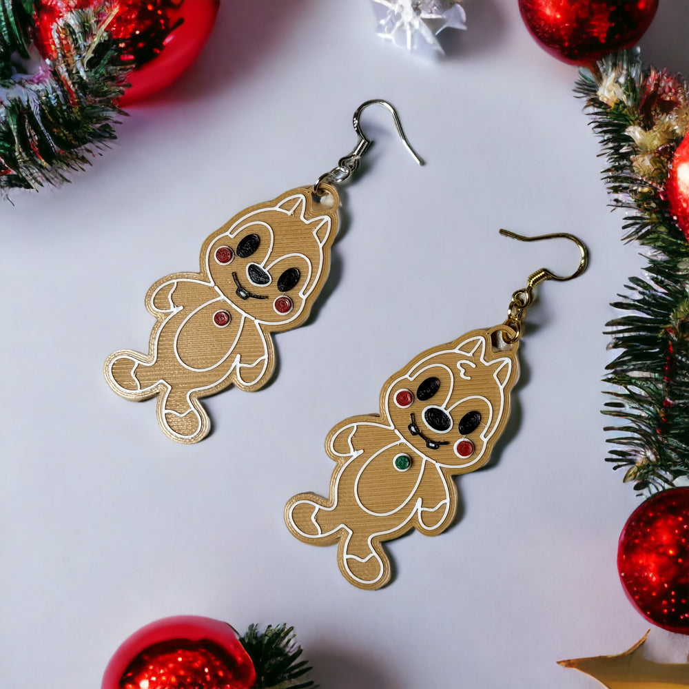 Chip and Dale Gingerbread Earrings