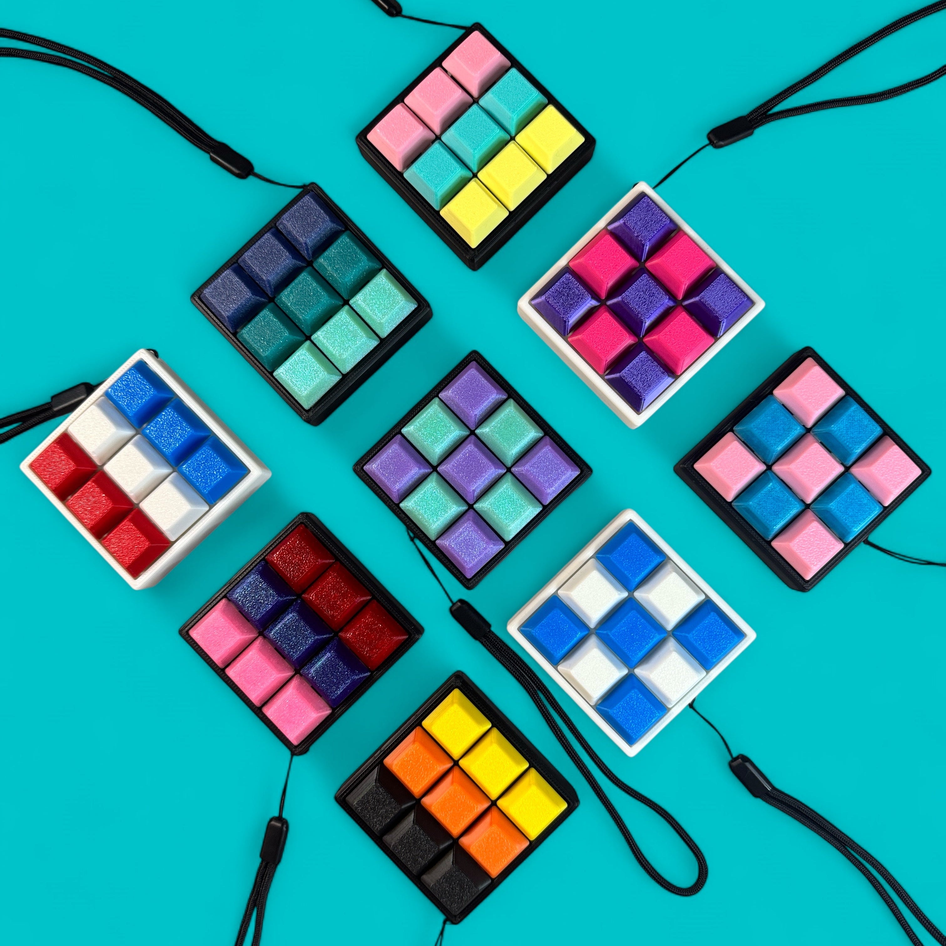 9 Key Mechanical Keyboard Clicker Keychain
