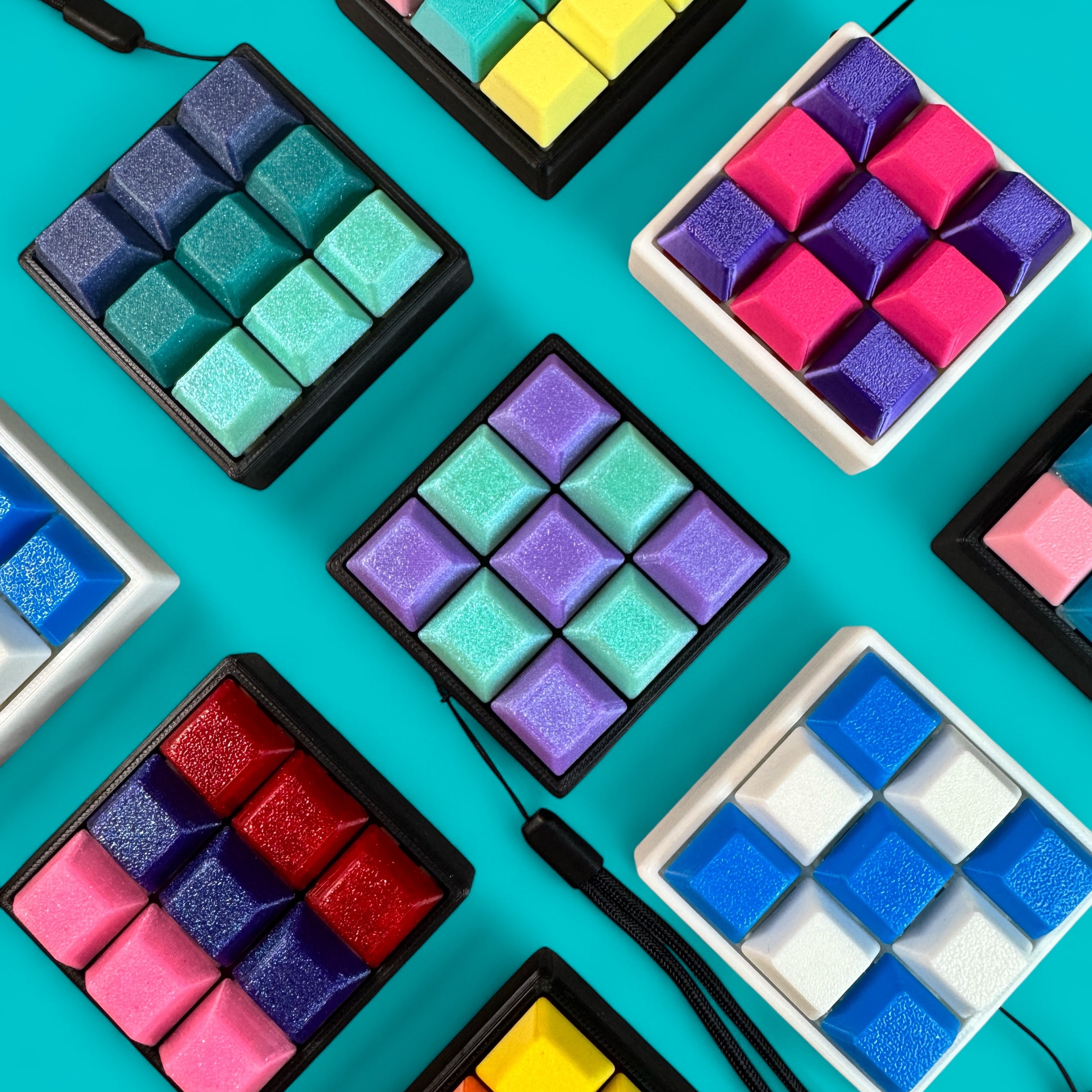 Custom 9 Key Mechanical Keyboard Clicker Keychain