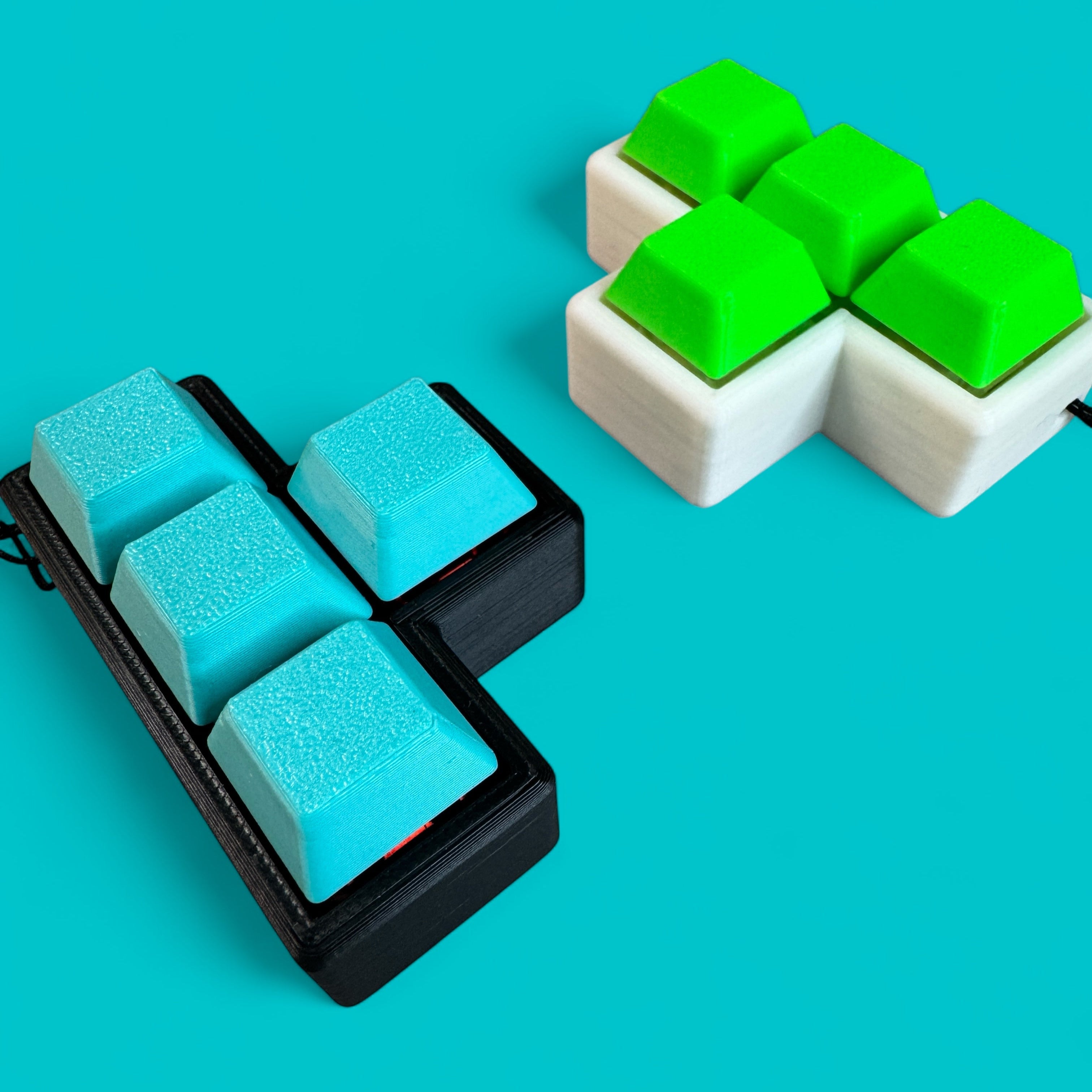 T Shape 4 Key Mechanical Keyboard Clicker Keychain