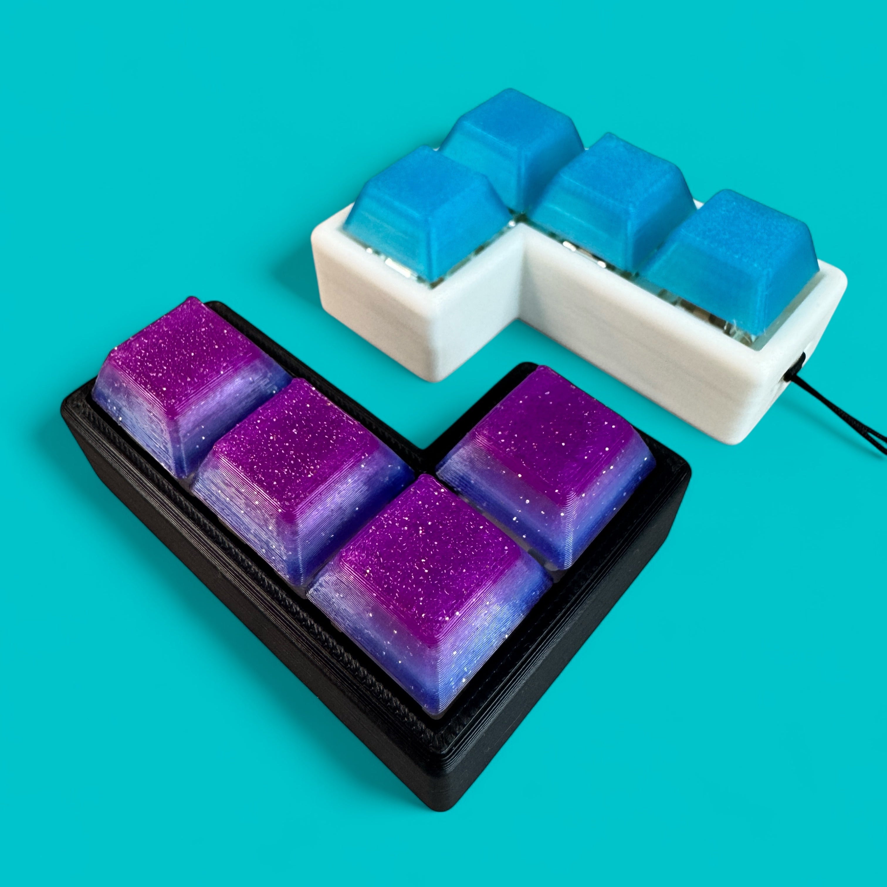 L Shape 4 Key Mechanical Keyboard Clicker Keychain