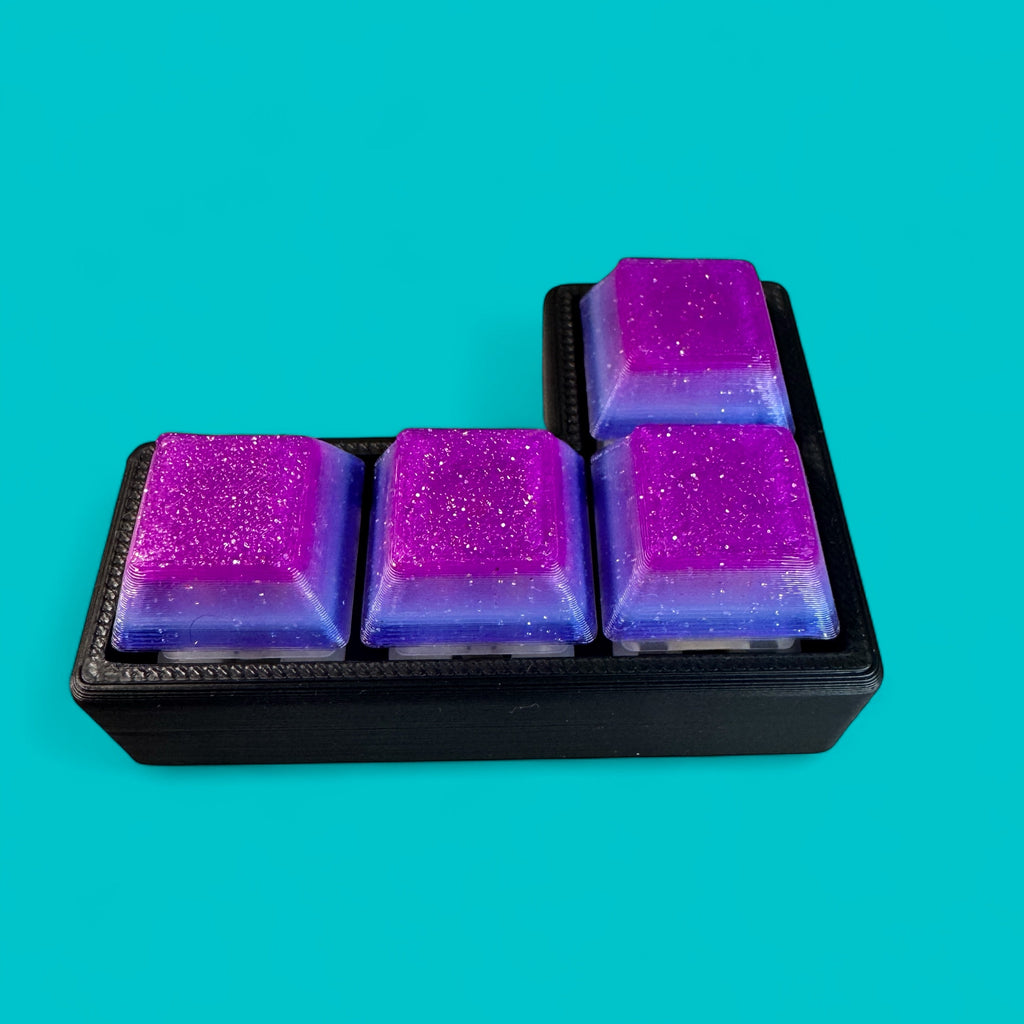 L Shape 4 Key Mechanical Keyboard Clicker Keychain