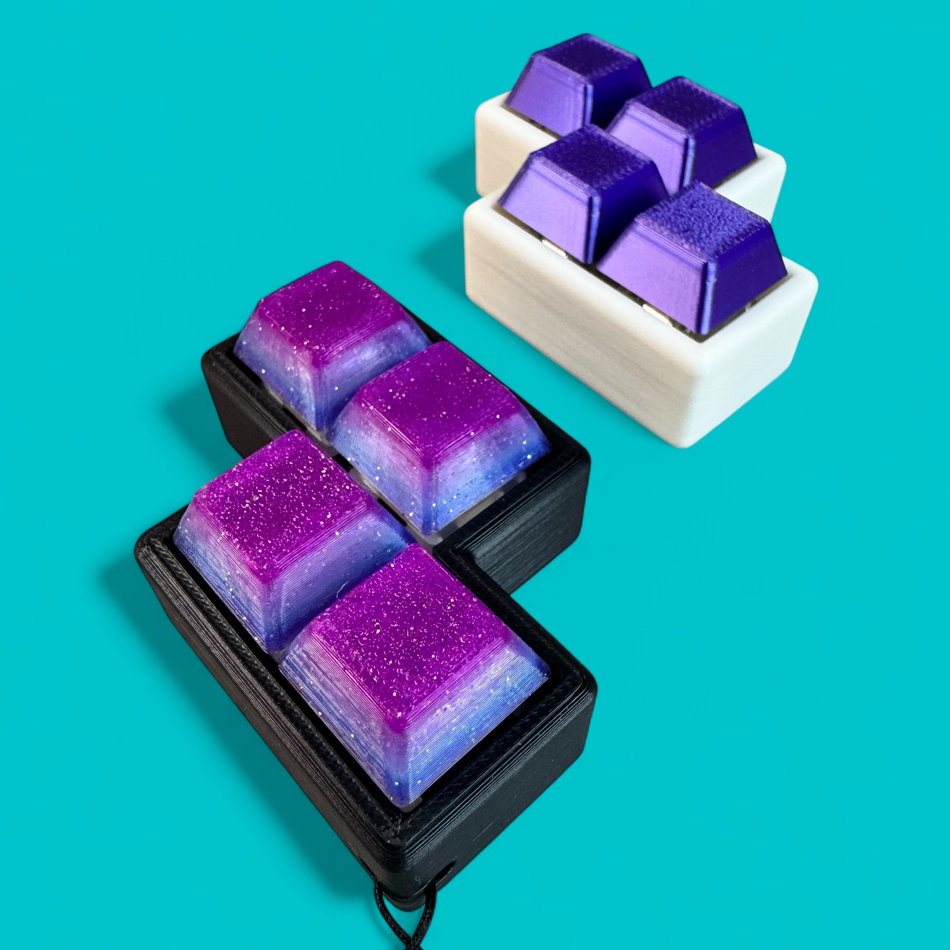 S Shape 4 Key Mechanical Keyboard Clicker Keychain