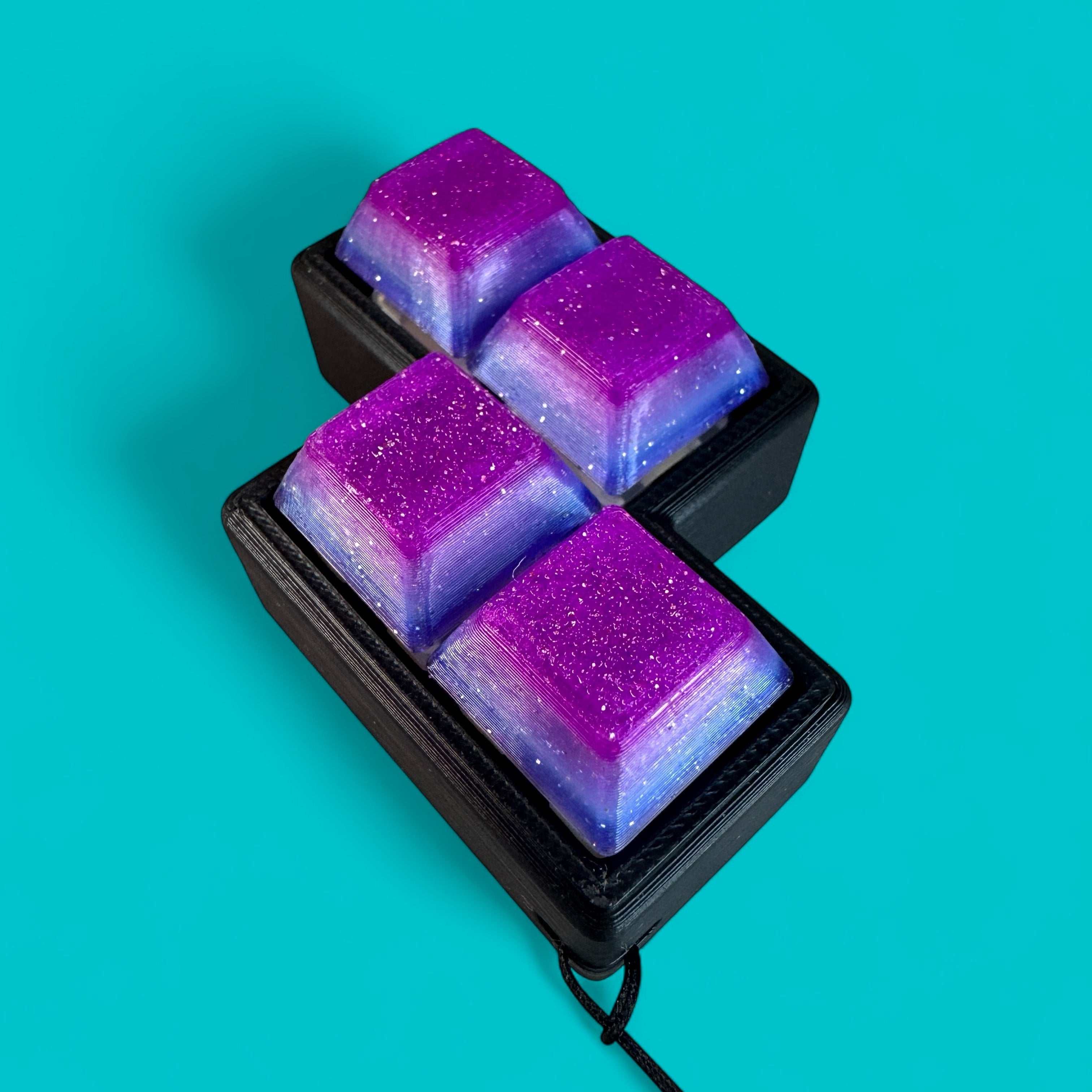 S Shape 4 Key Mechanical Keyboard Clicker Keychain
