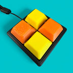 Square Shape 4 Key Mechanical Keyboard Clicker Keychain
