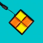 Square Shape 4 Key Mechanical Keyboard Clicker Keychain