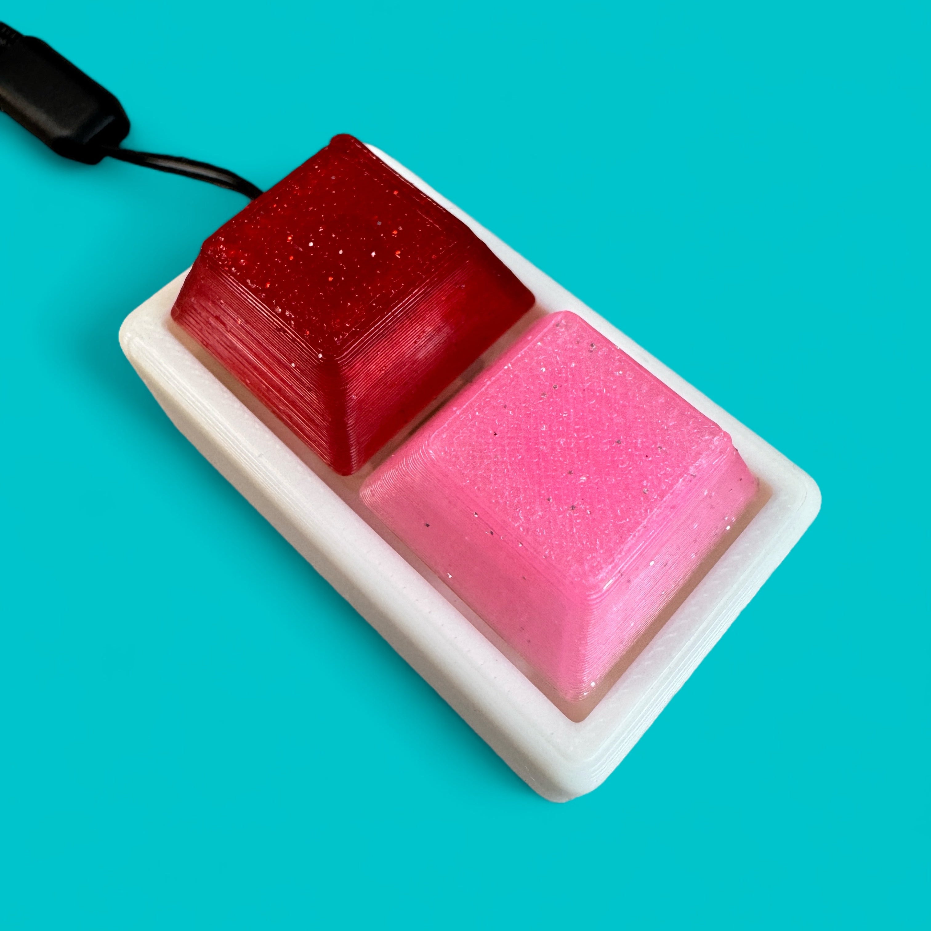 2 Key Mechanical Keyboard Clicker Keychain