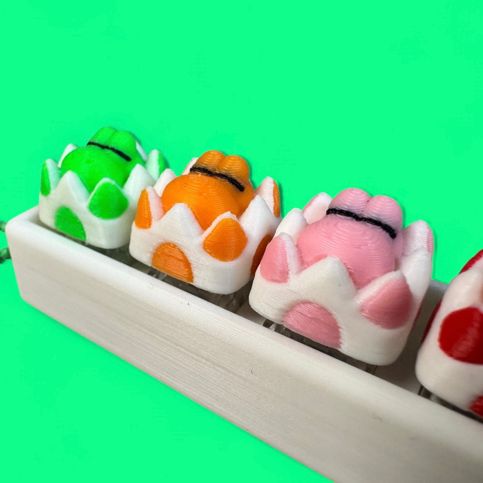 Baby Yoshi Sleeping in an Egg 4-Key Fidget Clicker