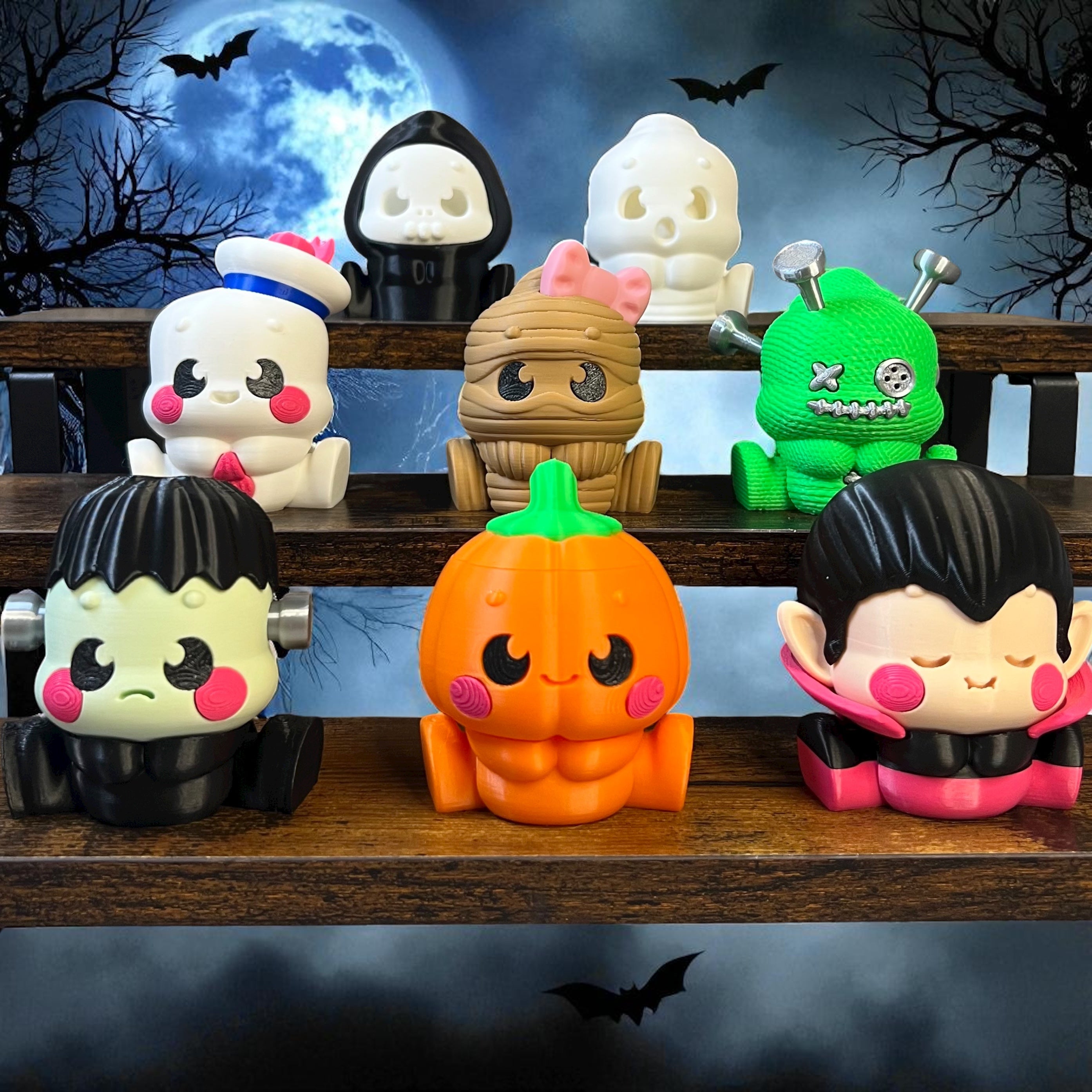 Spooky Peas Cute Halloween Figures