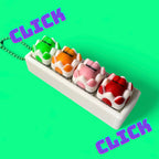 Baby Yoshi Sleeping in an Egg 4-Key Fidget Clicker