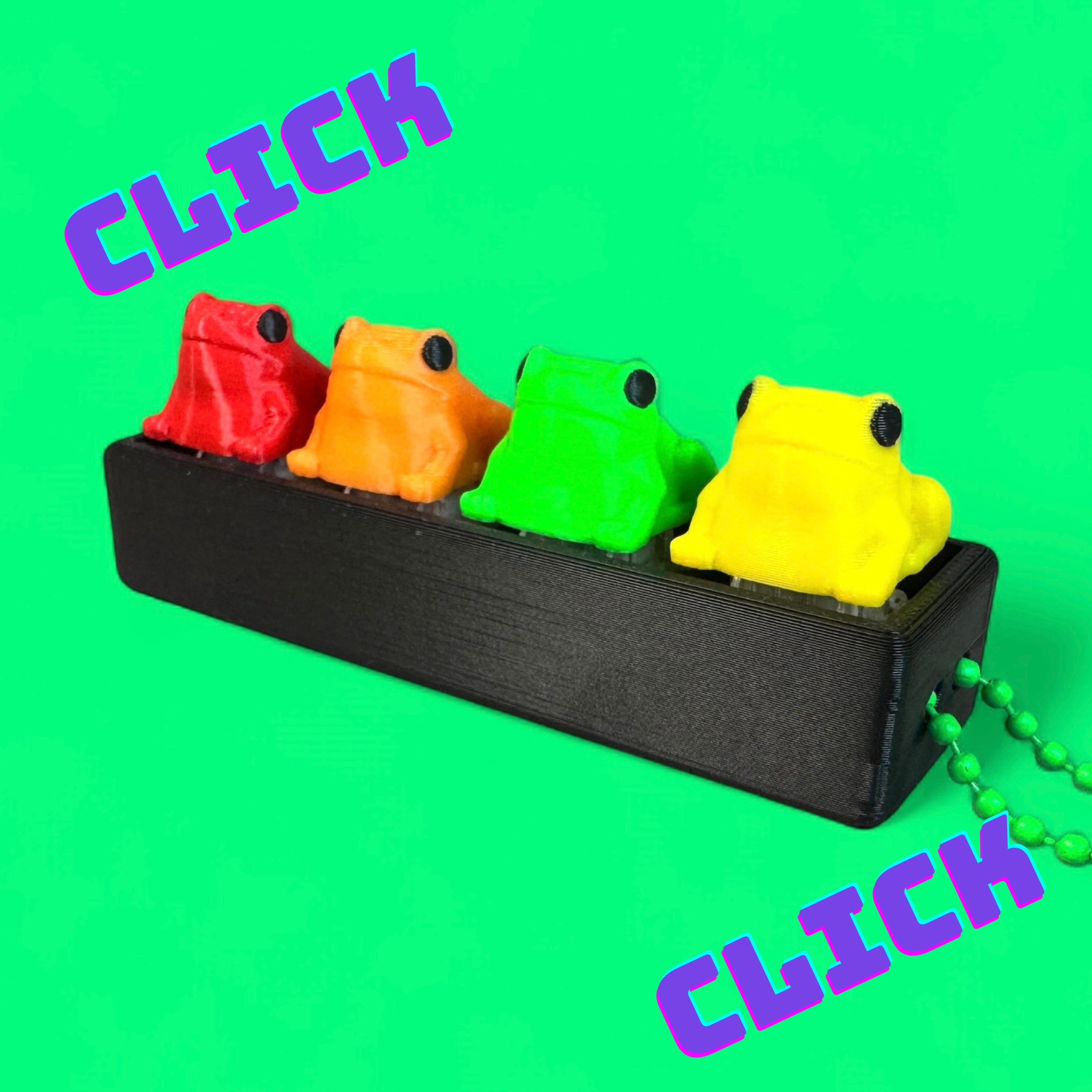 Colorful Frog 4-Key Fidget Clicker