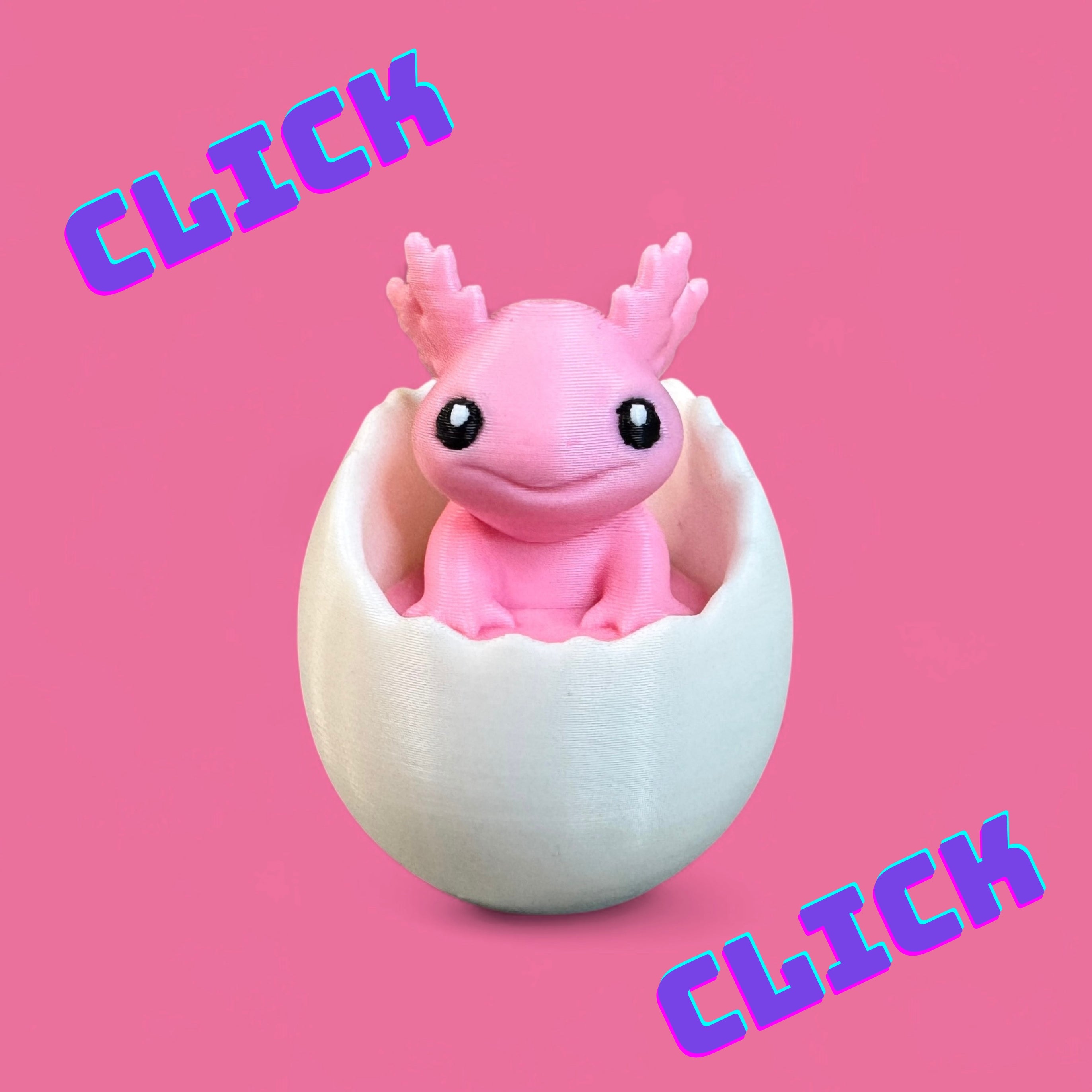 Baby Axolotl in Egg Fidget Clicker