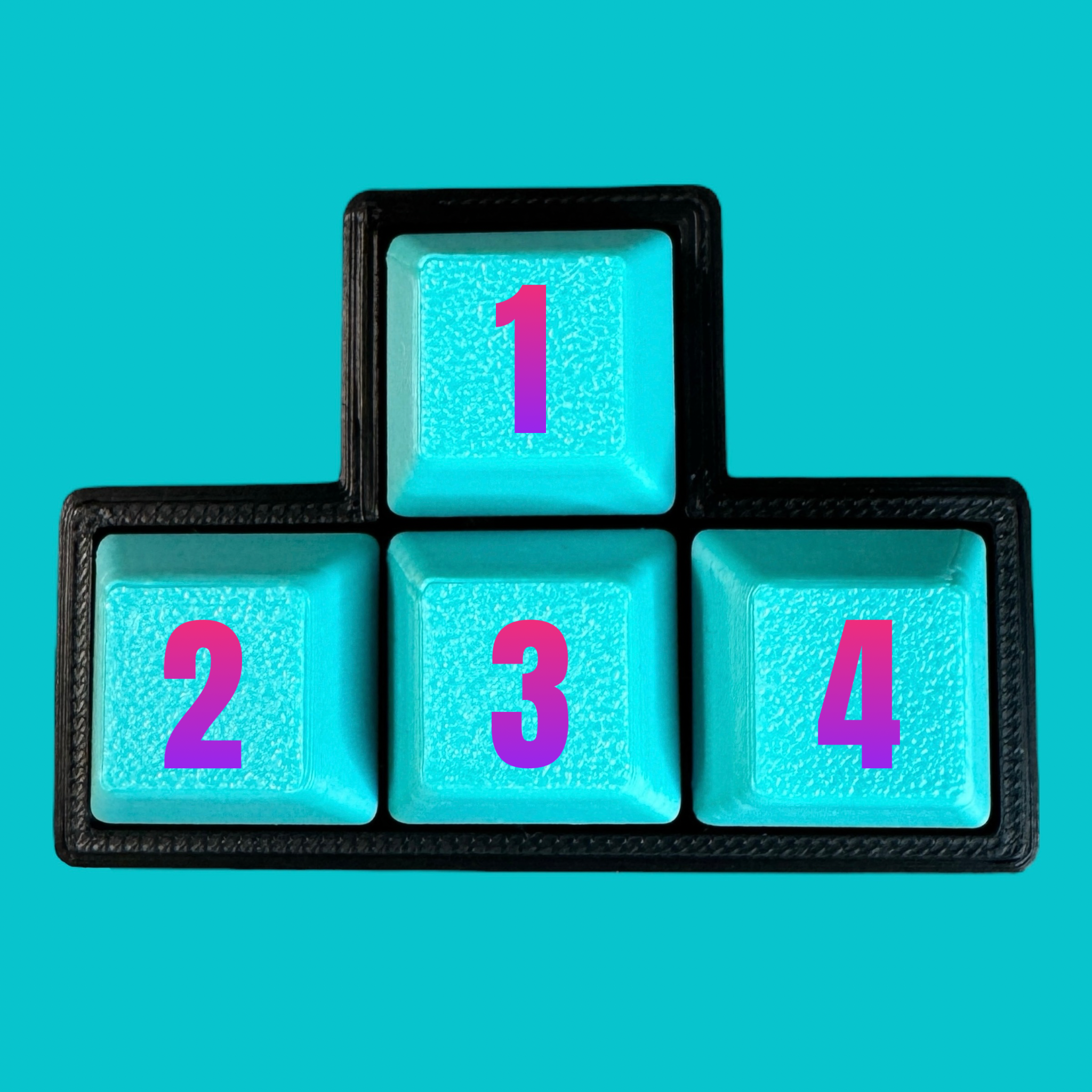 Custom T Shape 4 Key Mechanical Keyboard Clicker Keychain