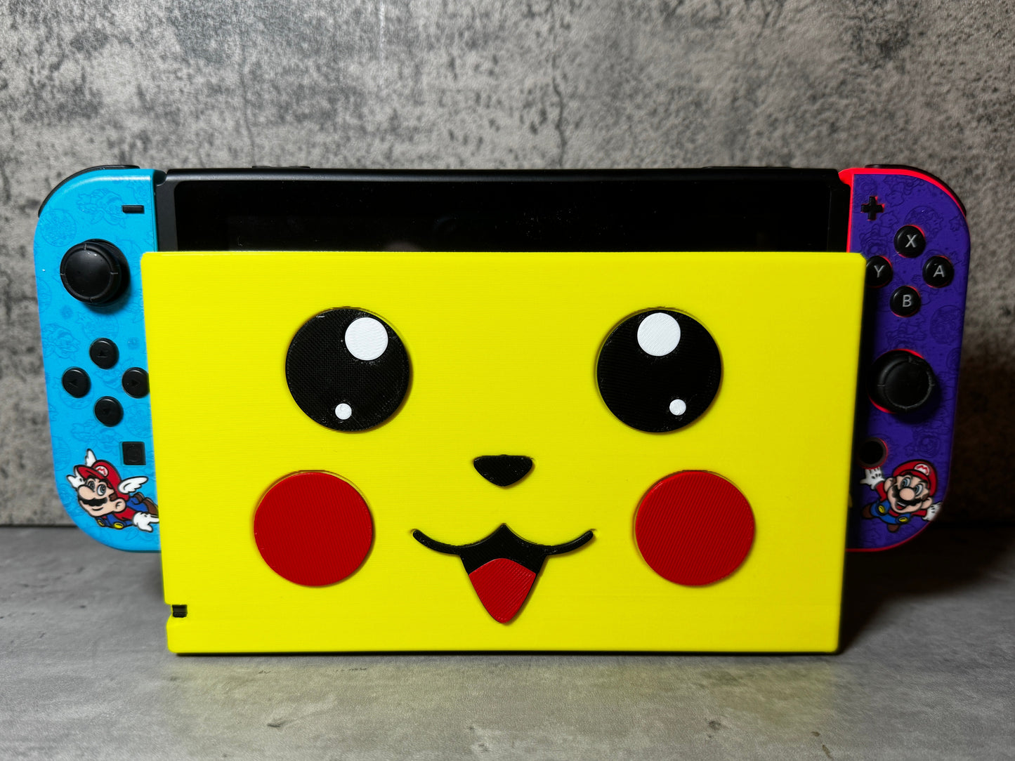 a yellow box with a face painted on it