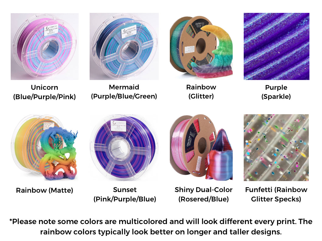 a bunch of different types of spools