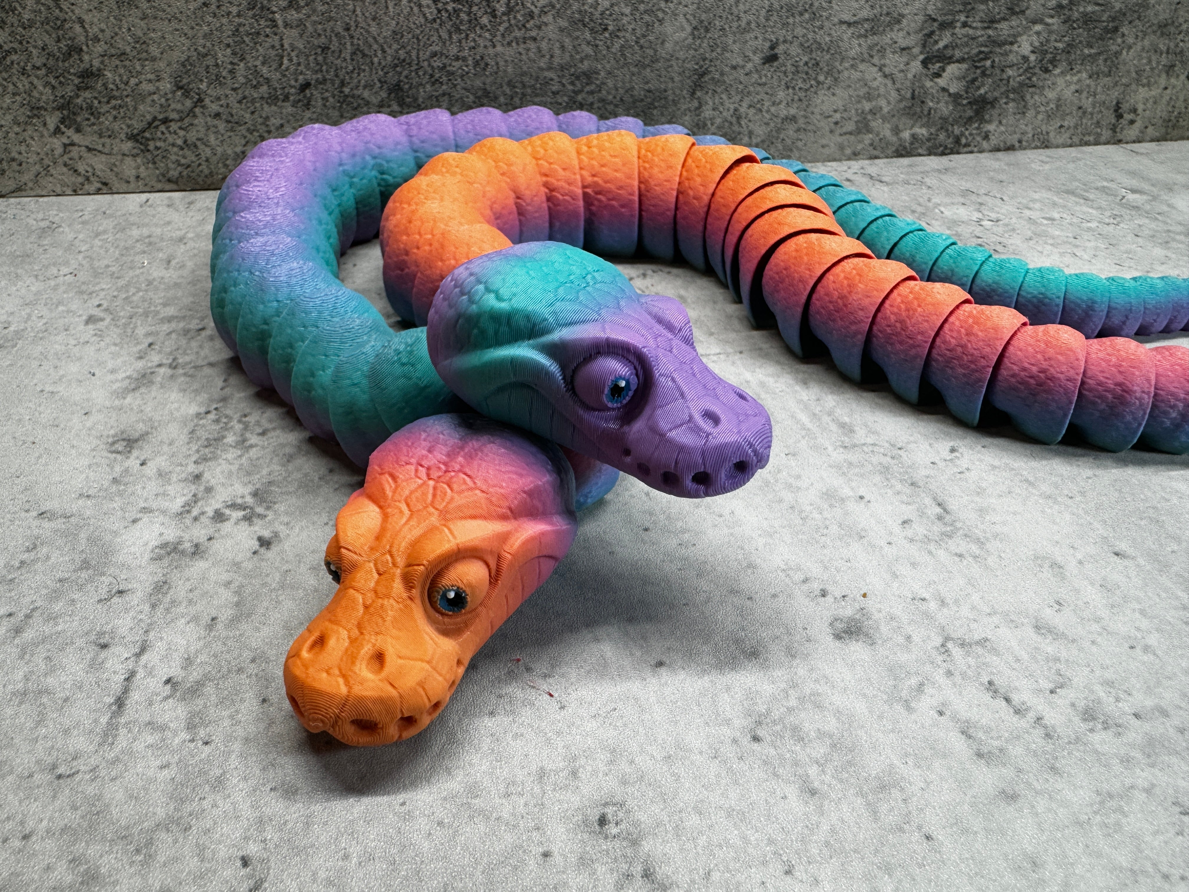 3D Printed Articulated Ball Python Snake / Fidget Toy – 3DPrintsByTrey