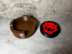 a cookie box with a cookie shaped like a gorilla
