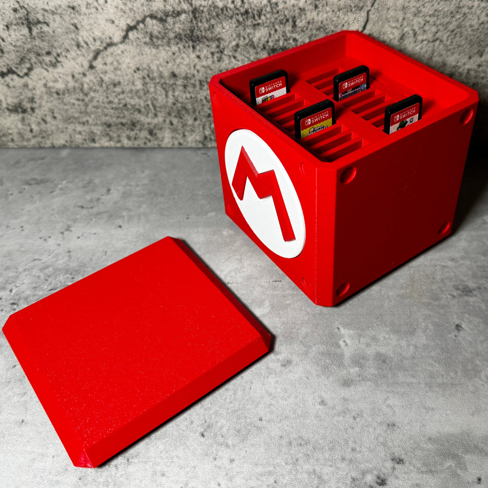a red box filled with lots of chocolates
