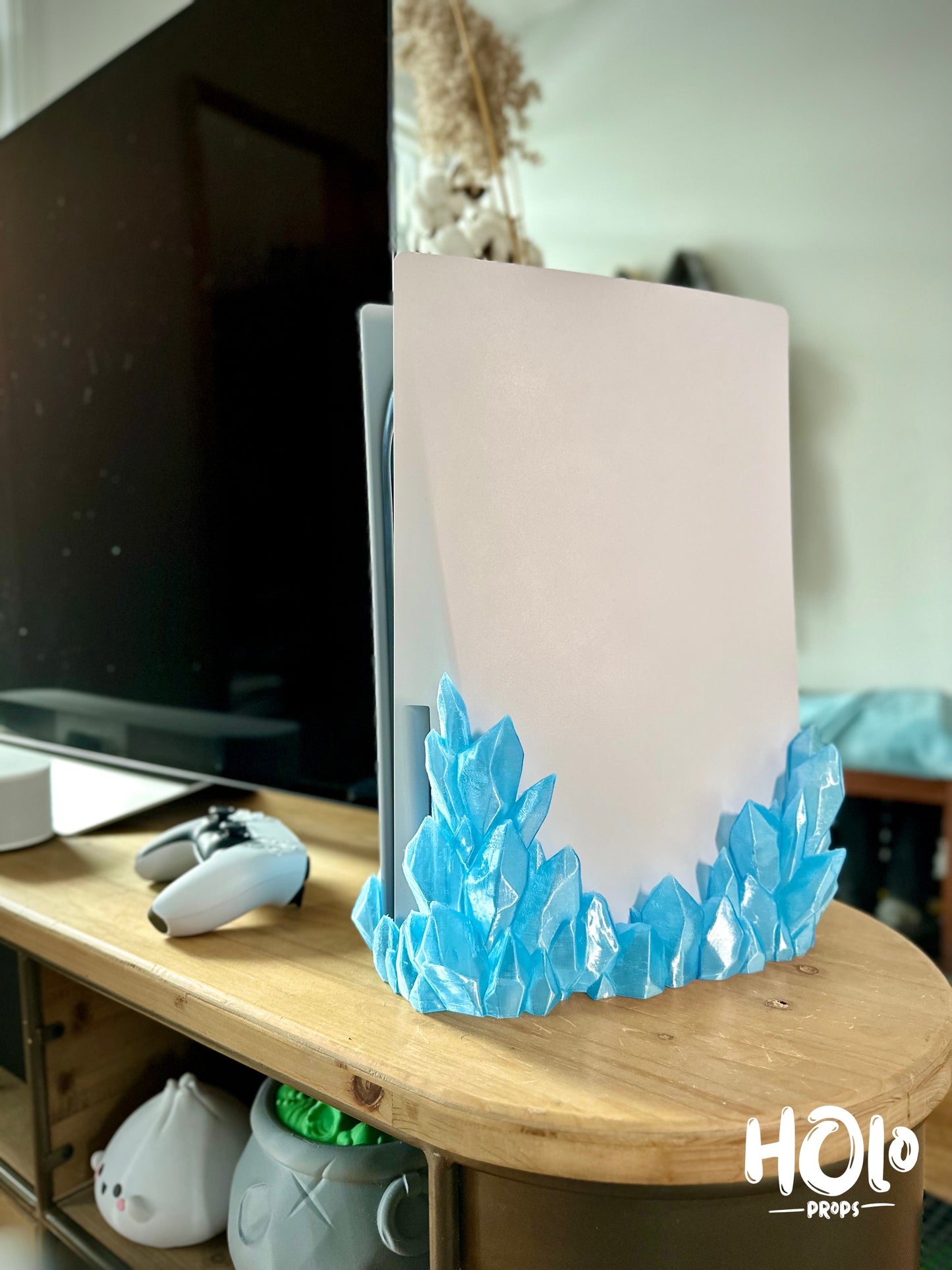 
                  
                    a computer monitor sitting on top of a wooden desk
                  
                