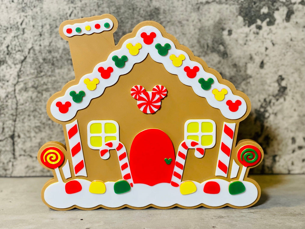 Gingerbread House Tier Tray Decorations
