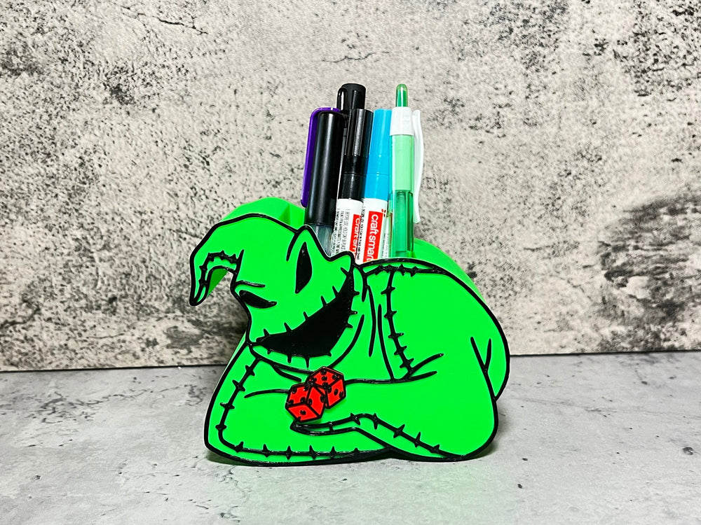 Green Ghoul with Dice Pen Holder