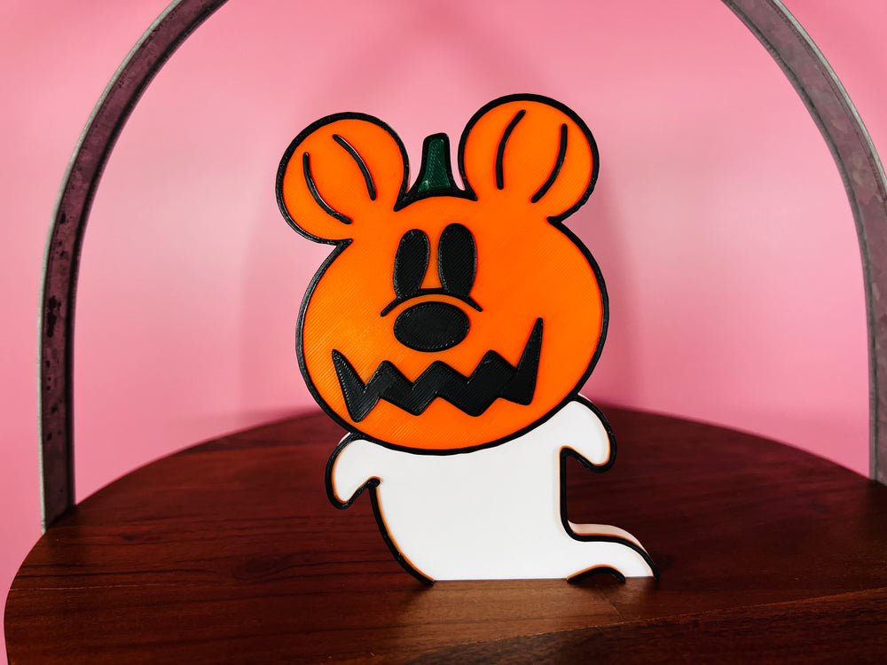 Ghost Pumpkin Head Tier Tray Decorations