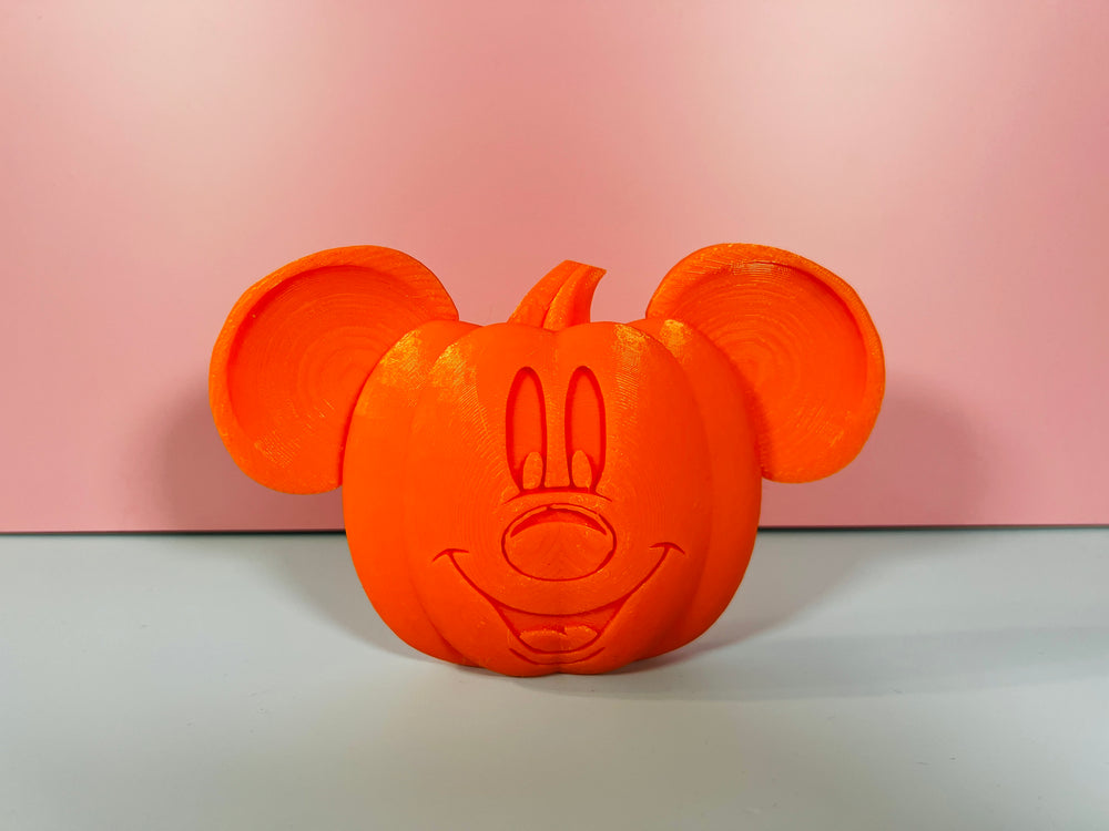  3D Printed Mouse Halloween Pumpkin Straw Decoration