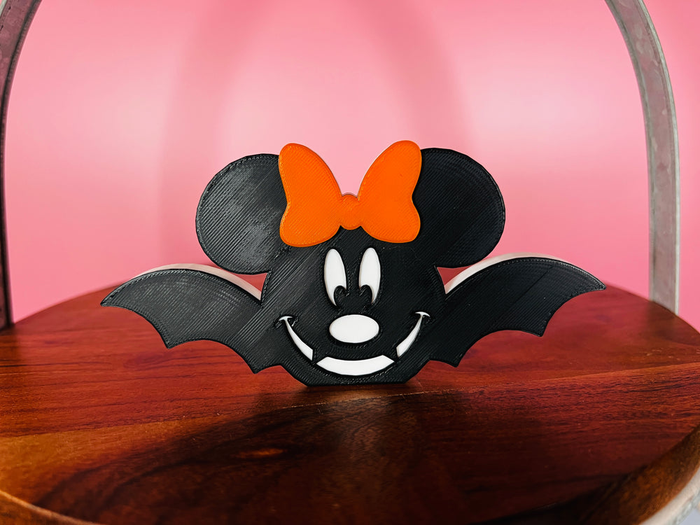 Mouse with Bow Bat Tier Tray Decorations