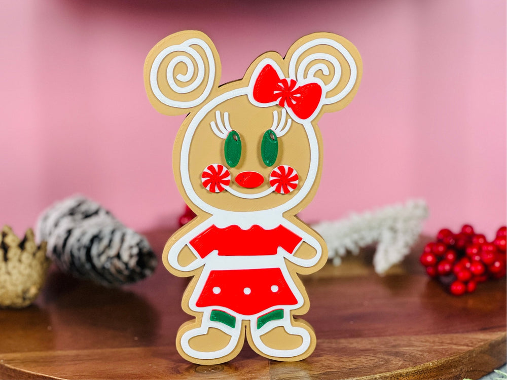 Girl Mouse Gingerbread Decorations