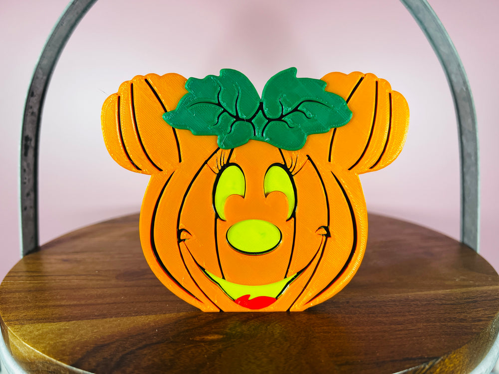 Girl Mouse Pumpkin Decoration