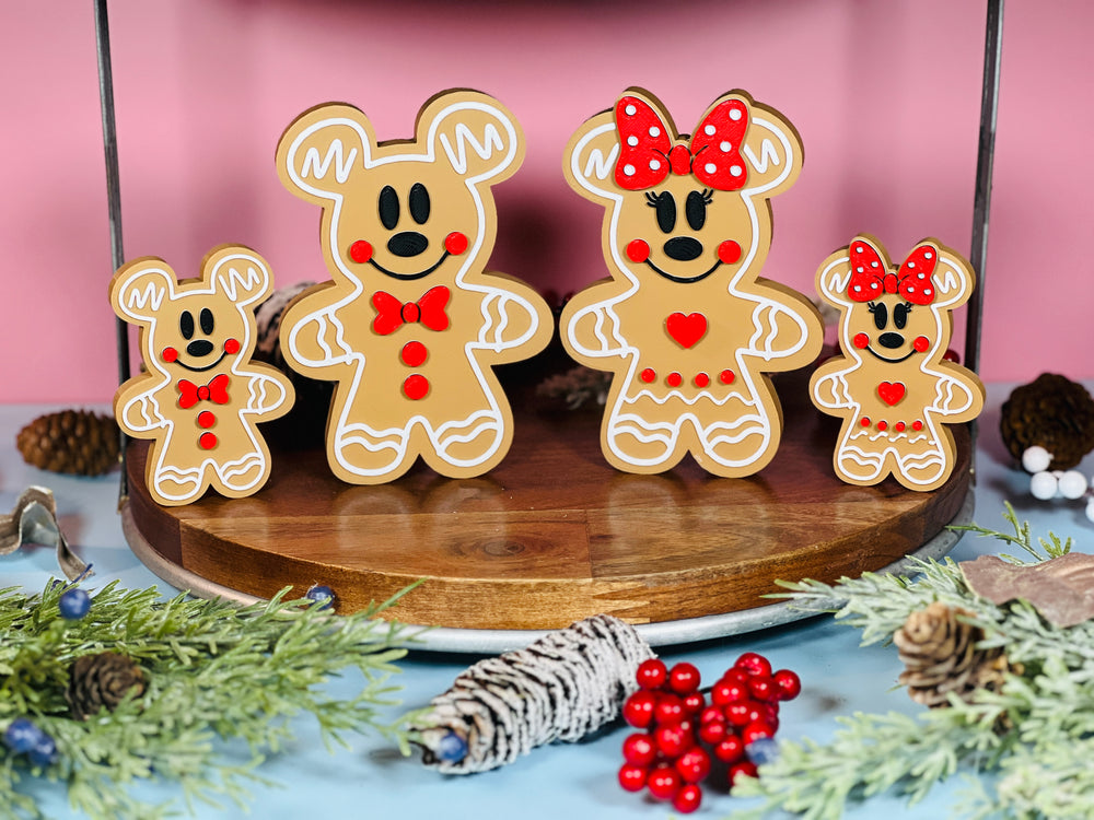 Gingerbread Mouse Tier Tray Decorations